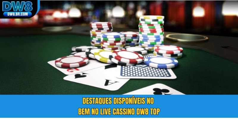 Destaques disponíveis no lobby de Jogos de cartas DW8